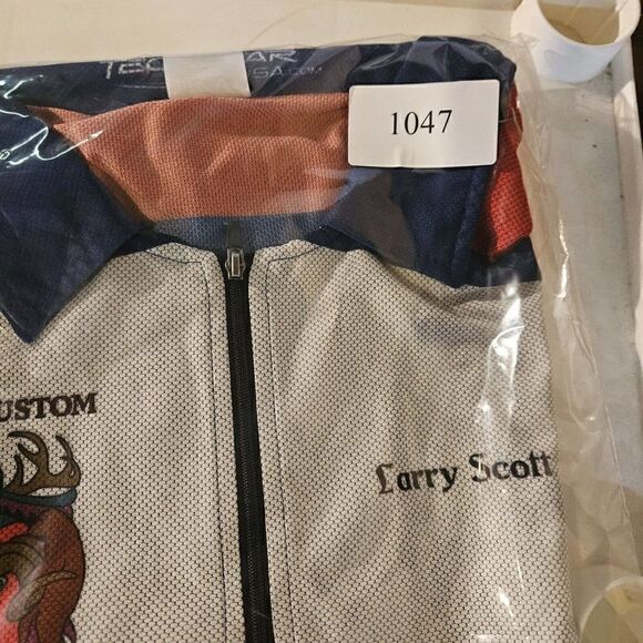 Power Custom Grand Cycling Jersey Mens XL Blue Techwear USA Gun Shop 1/4 Zip - Picture 7 of 7